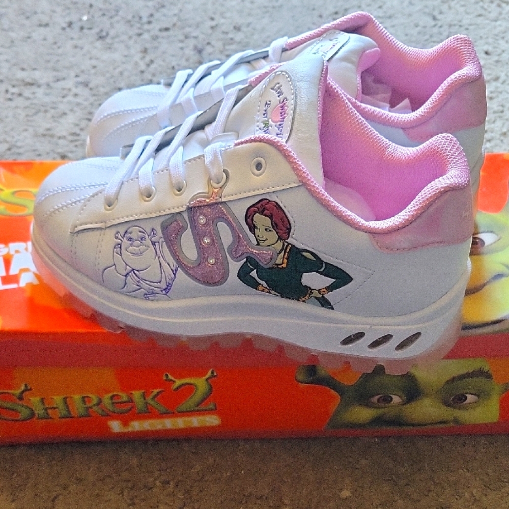 Shrek 2 Kids Shoes - White and Pink